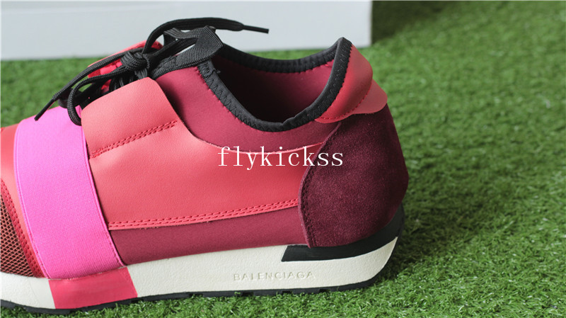 Balenciaga Race Runner Trainers Red Pink